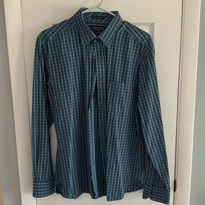 Fish Hippie Men’s Blue and Green Button Down Shirt